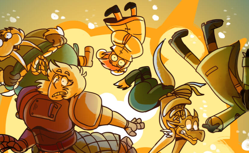 Chop 2 the Top: The Knight &amp; the Dragon (2022) A youtube series that follows Baker Knight and Chanterelle on a quest up a magical food tower Made in After Effects